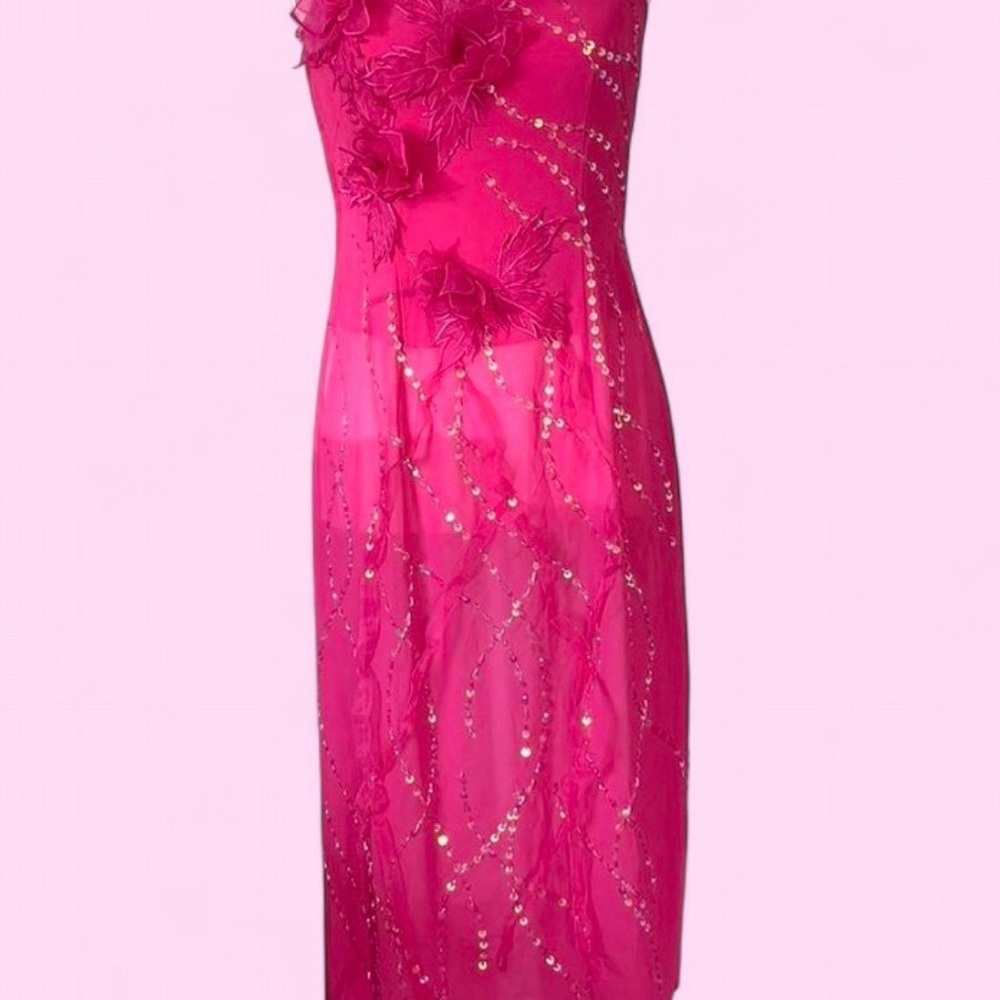 Elegant Pink Floral Dress